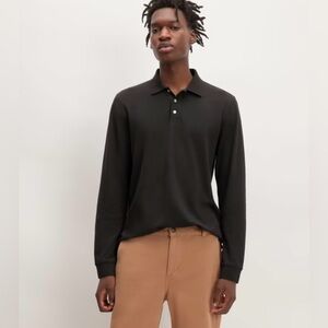 640. Everlane The Long-Sleeve Pique Polo